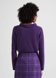 Audrey Wool Cashmere Jumper, Rich Purple, hi-res