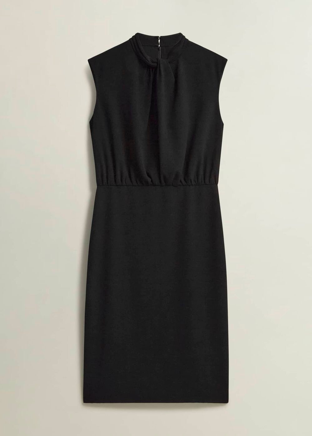 Camille Twist Neck Dress, Black, hi-res