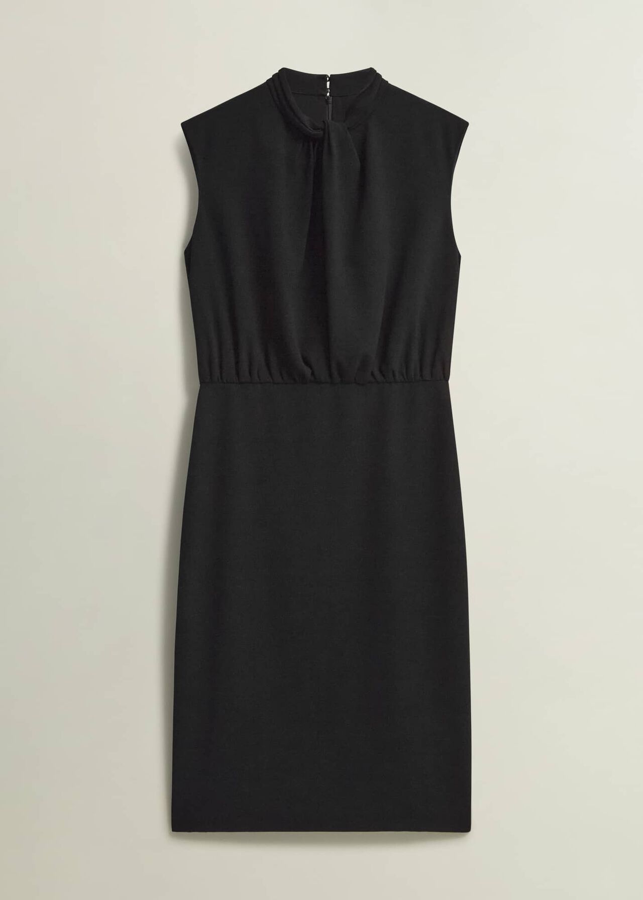 Camille Twist Neck Dress, Black, hi-res