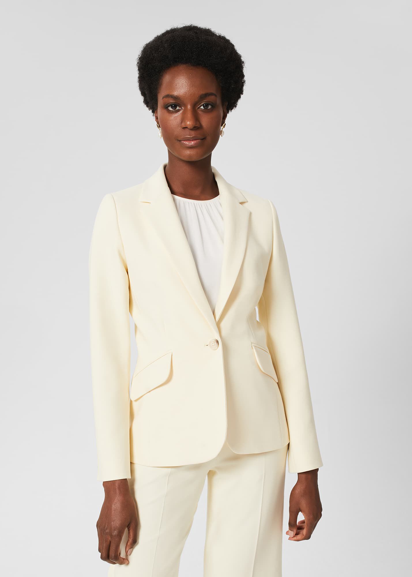 Cream blazer ladies outlet