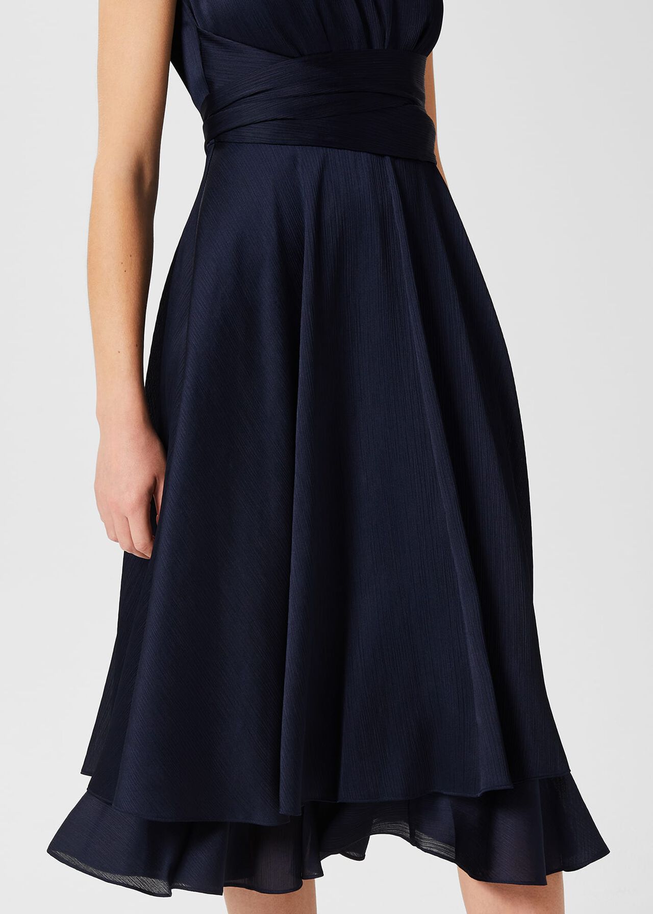 Viola Fit And Flare Dress, Midnight Navy, hi-res