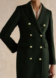 Richmond Wool Maxi Coat, Yew Green, hi-res
