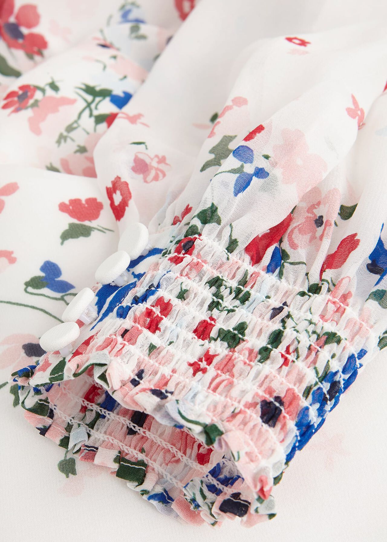 Asher Silk Midi Dress, Ivory Multi, hi-res