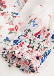 Asher Silk Midi Dress, Ivory Multi, hi-res