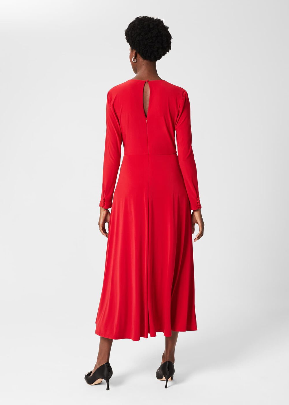 Uma Jersey Dress, Poppy Red, hi-res