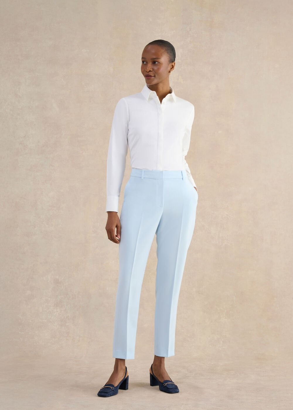Keighley Tapered Suit Trousers, Pale Blue, hi-res