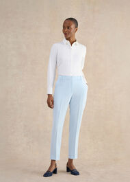Keighley Tapered Suit Trousers, Pale Blue, hi-res