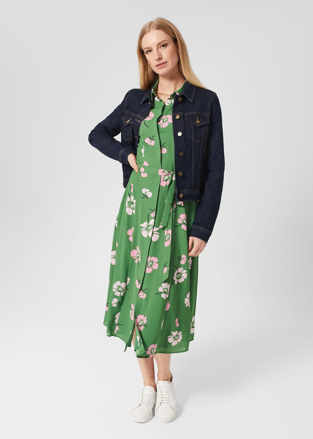 Petite Savannah Dress, Green Multi, hi-res