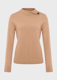 Talia Wool Cashmere Sweater, Camel, hi-res