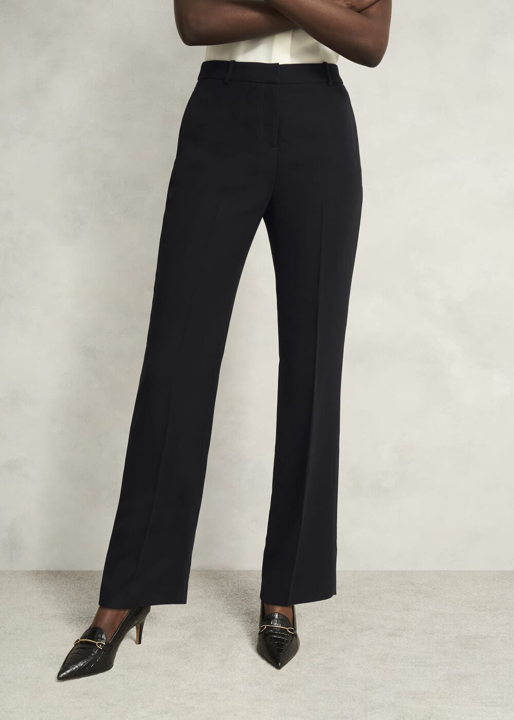Maya Straight Trousers, Black, hi-res