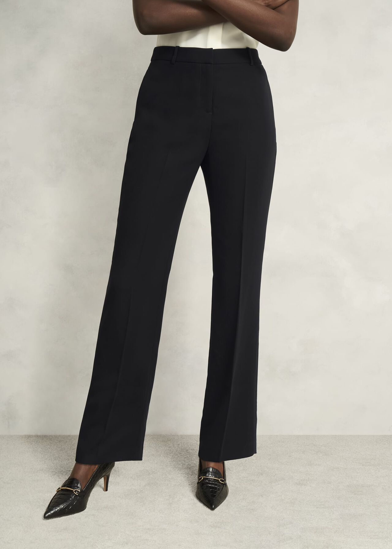 Maya Straight Trousers, Black, hi-res