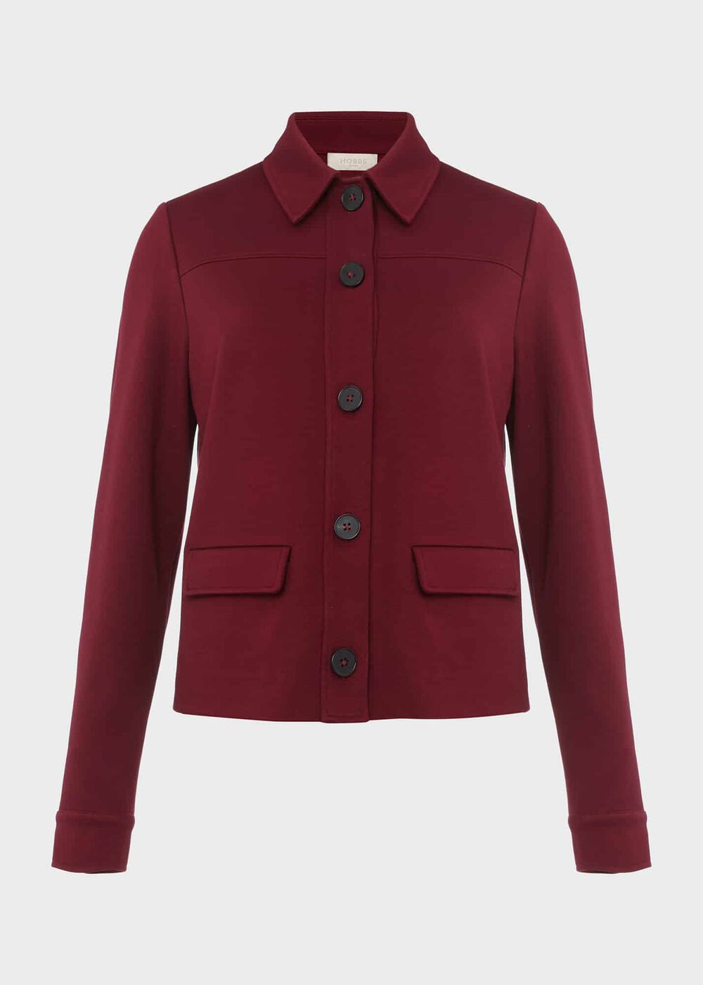 Zadie Jersey Jacket, Burgundy, hi-res