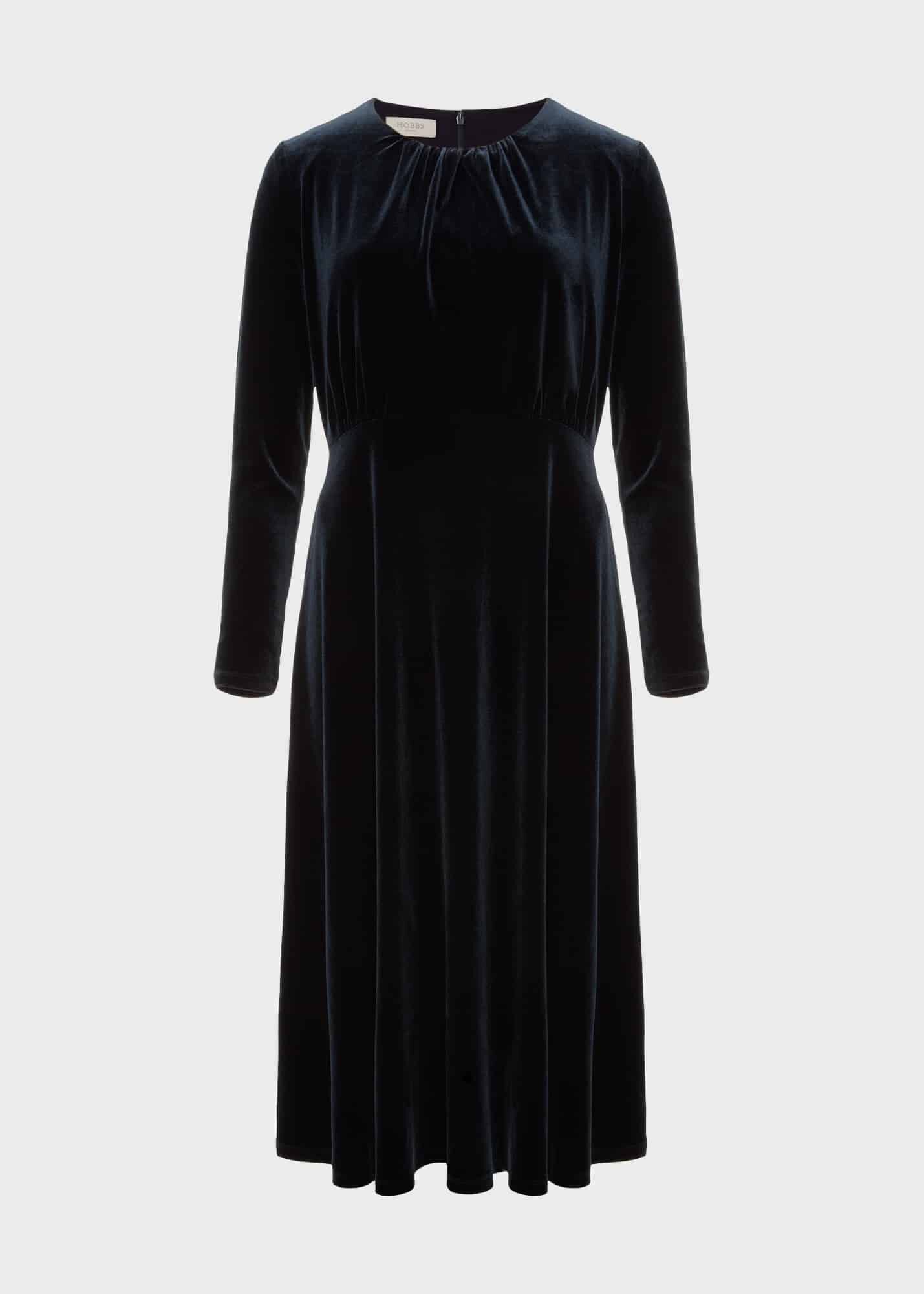 Hobbs black velvet dress sales