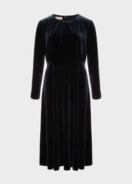Sian Velvet Dress, Navy, hi-res