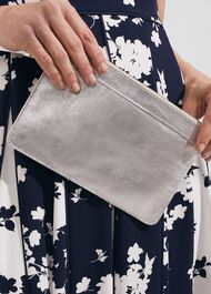 Lundy Wristlet, Silver Metallic, hi-res