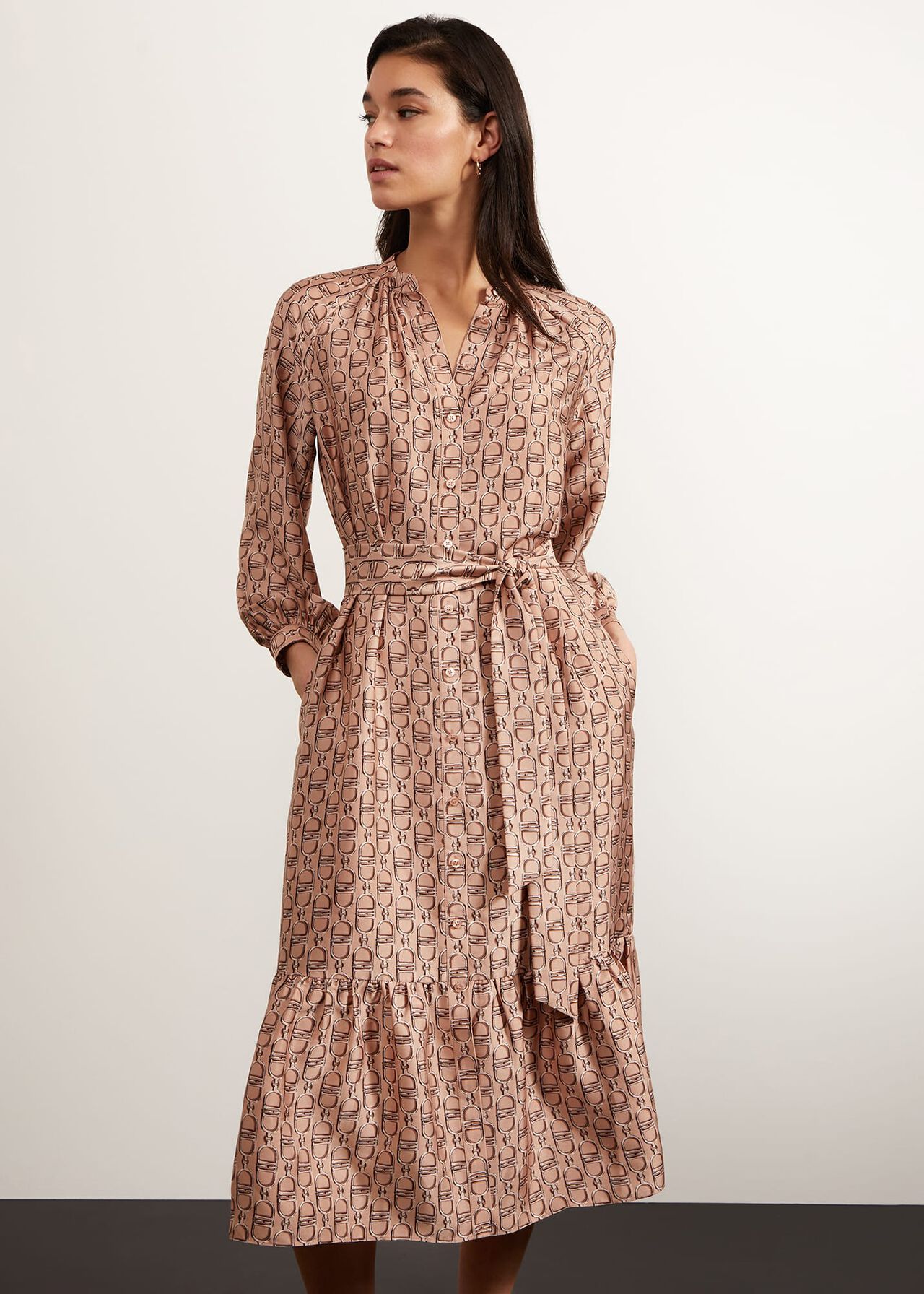 Easton Dress, Camel Multi, hi-res