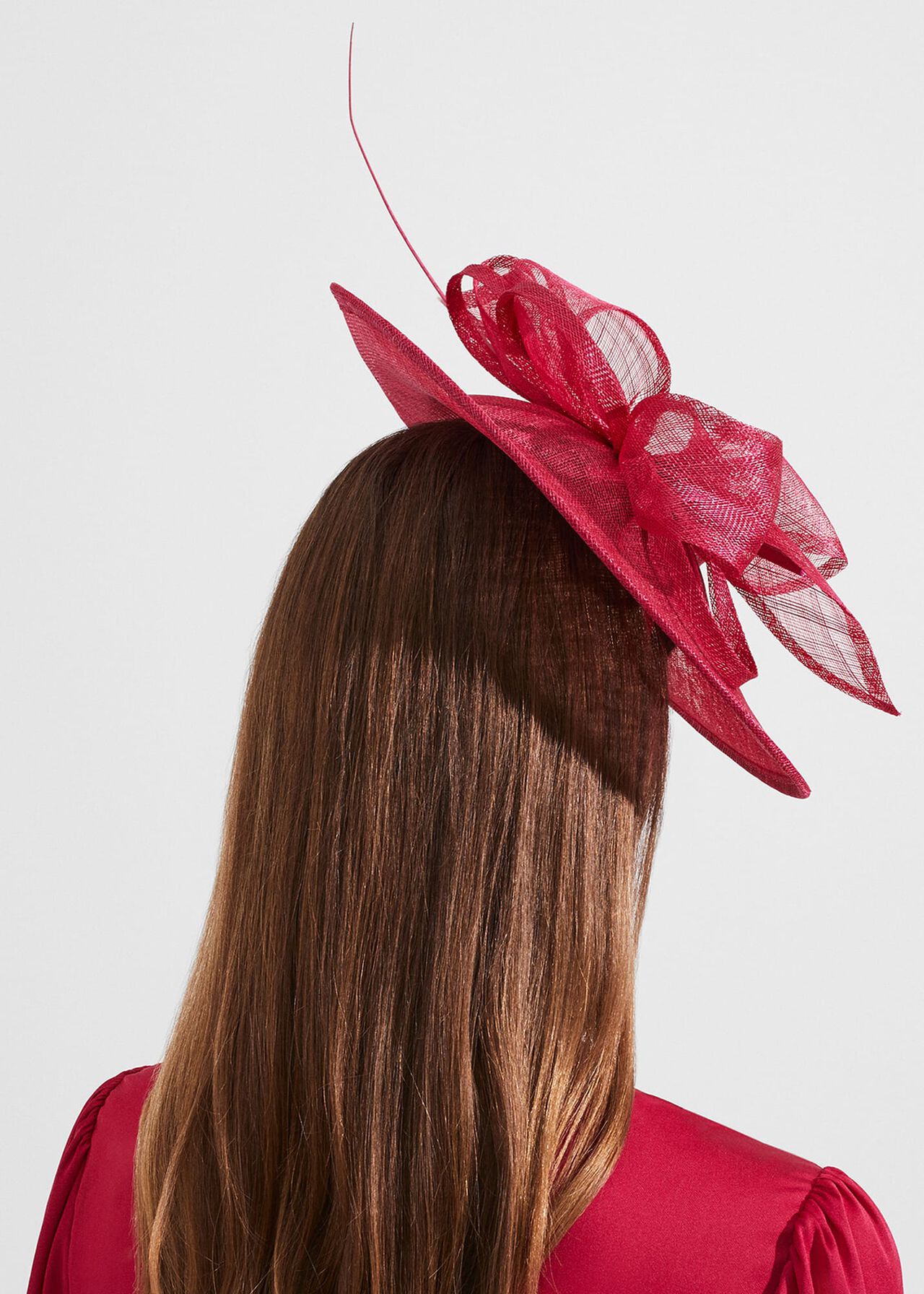 Chloe Fascinator, Jam Pink, hi-res