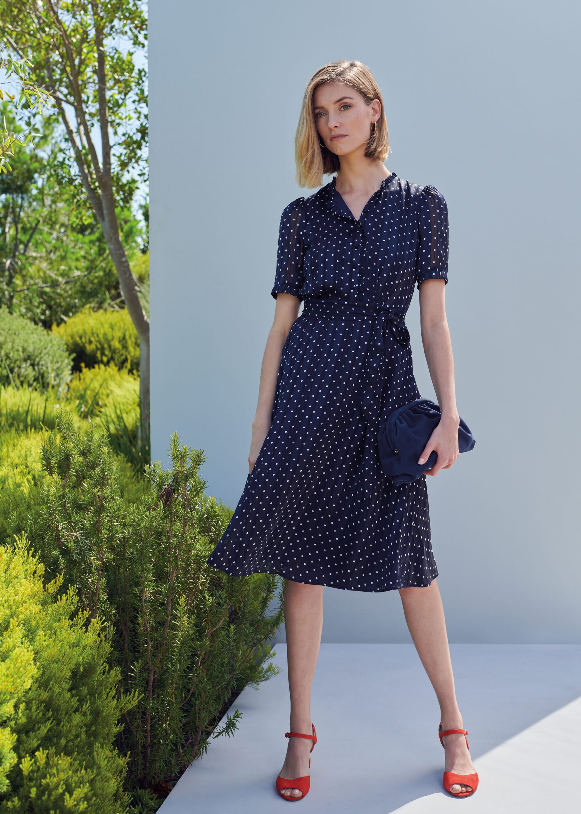 navy shirt dress