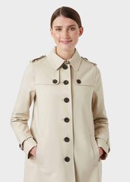 Short Chrissie Water Resistant Trench Coat, New Neutral, hi-res