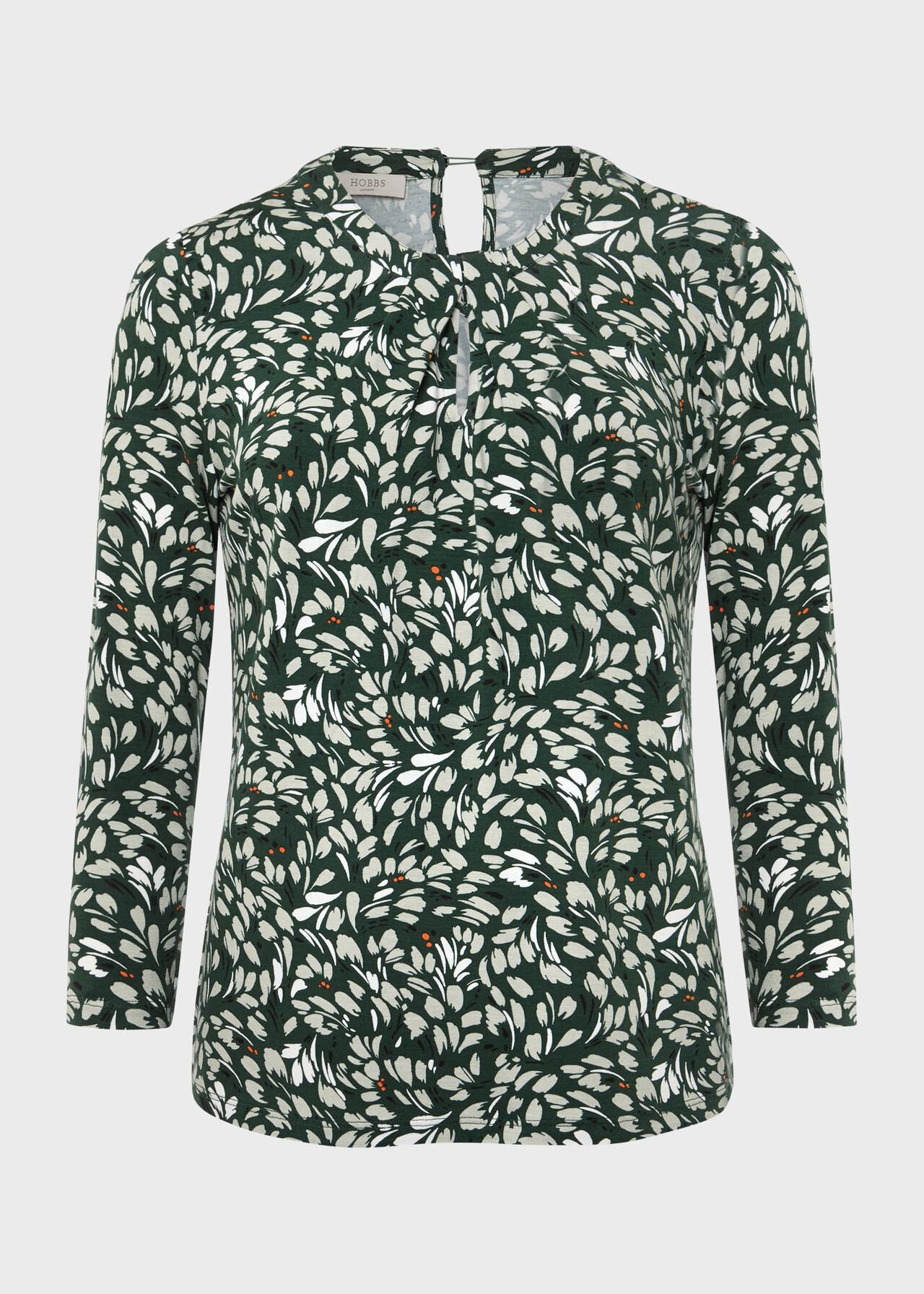 Julia Printed Top, Green Multi, hi-res
