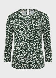 Julia Printed Top, Green Multi, hi-res