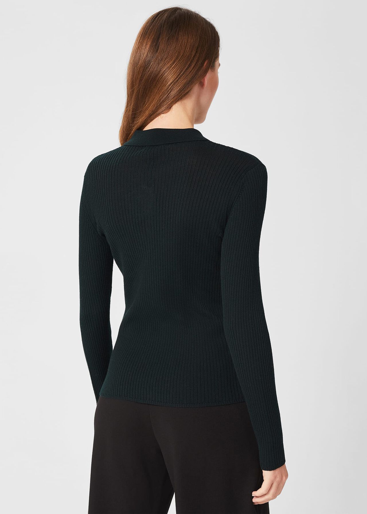 Vera Merino Wool Shirt, Pine Green, hi-res