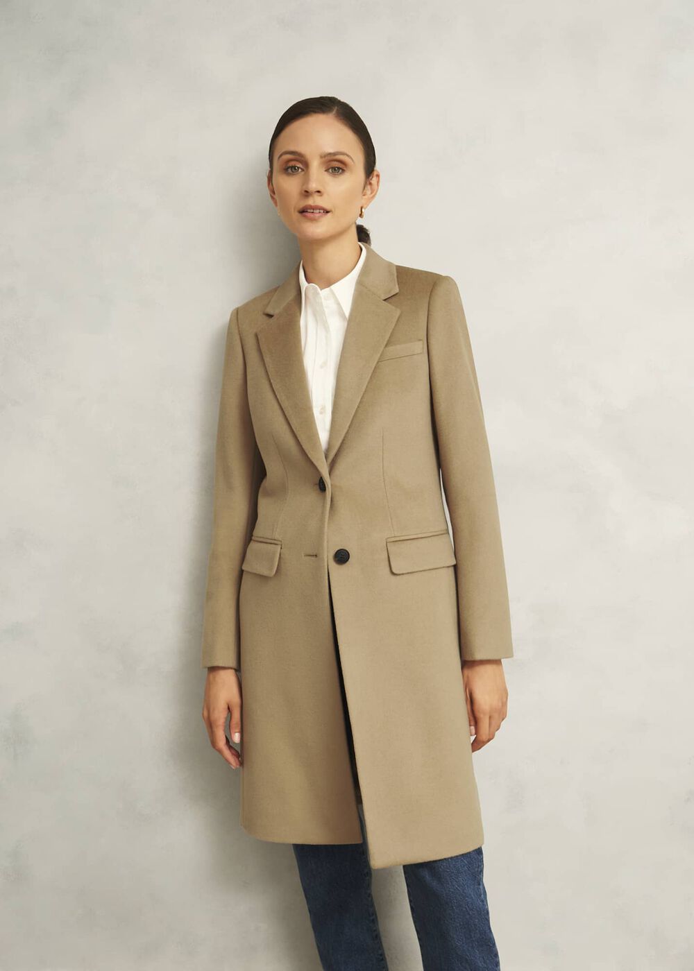Petite Cavendish Wool Coat, Hobbs Camel, hi-res