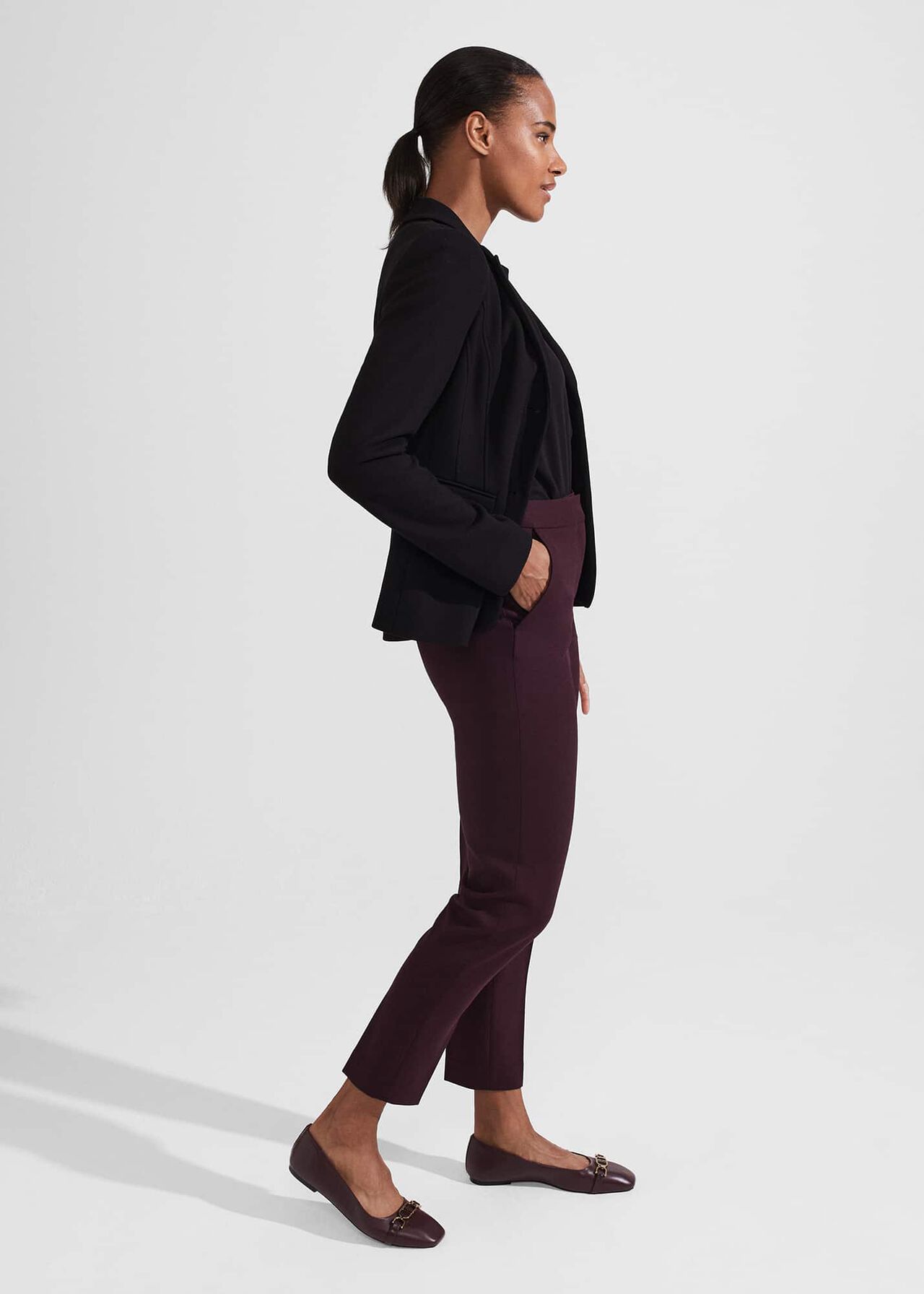 Petite Gael Trousers, Plum Purple, hi-res