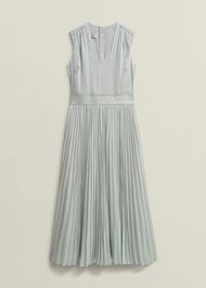 Alexandra Pleated Dress, Sage Green, hi-res