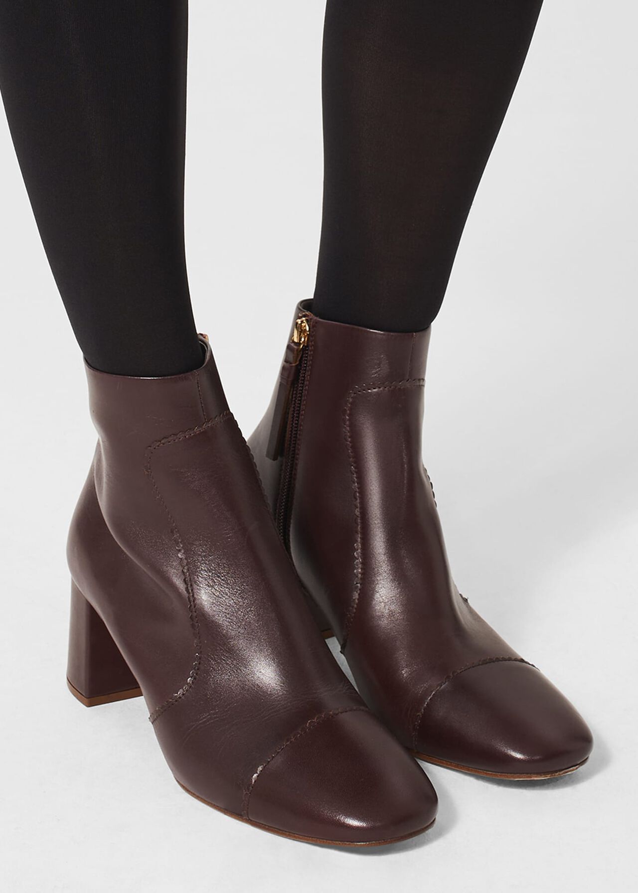 Leila Ankle Boot, Aubergine, hi-res