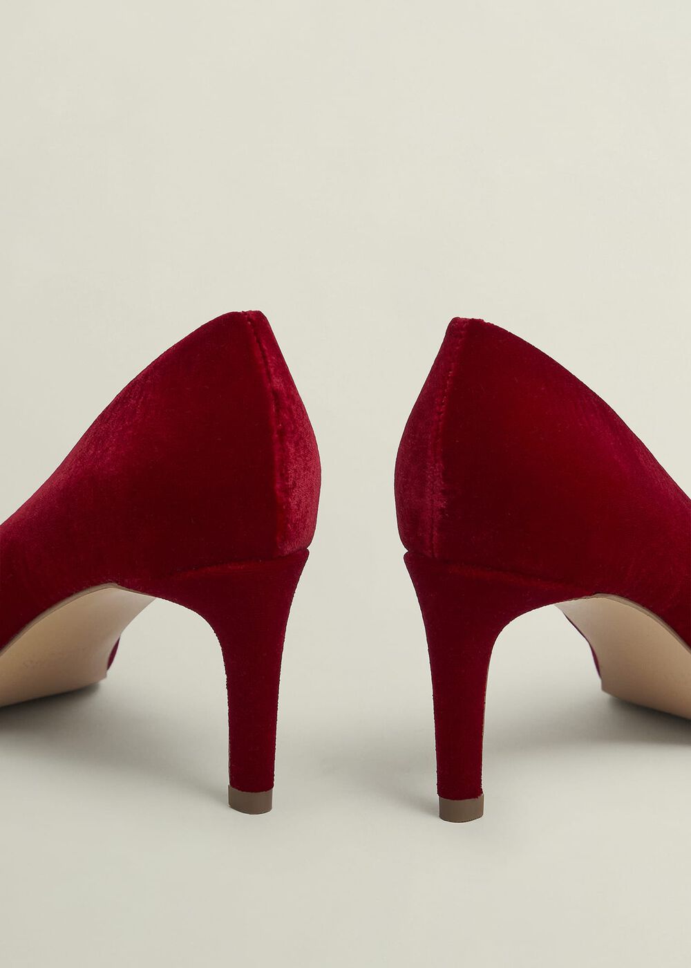 Leila Velvet Pumps, Rouge Red, hi-res
