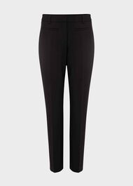 Petite Laurel Wool Blend Tapered trousers With Stretch, Black, hi-res