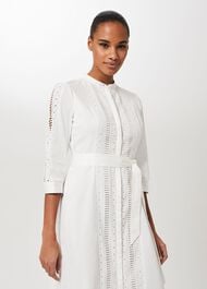 Diana Broderie Midi Dress, Ivory, hi-res