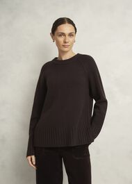Mali Crew Neck Jumper, Alder Brown, hi-res