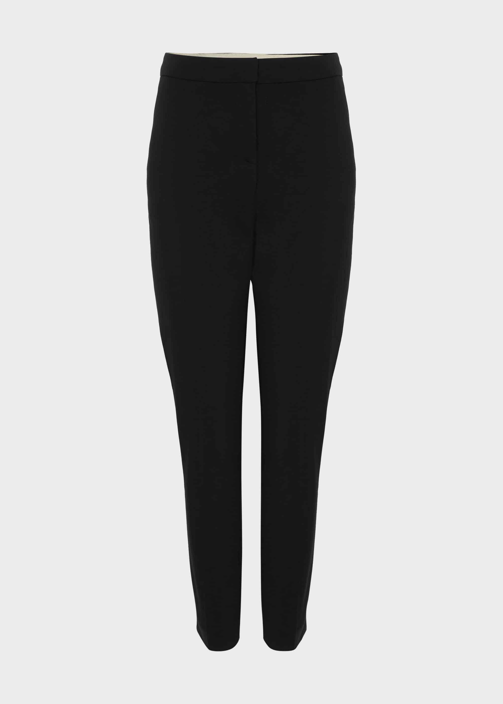 petite black cropped trousers