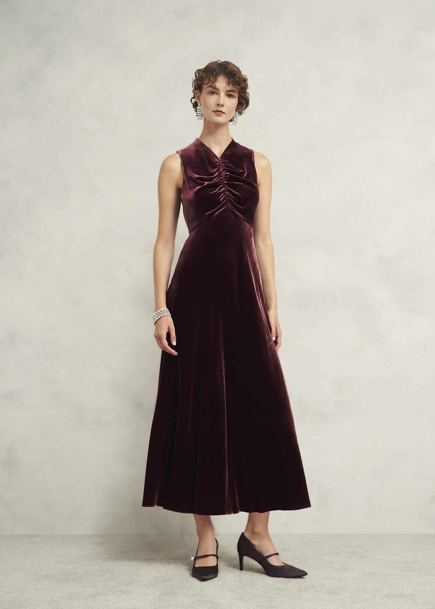 【関税なし】HOBBS ホッブス isleworth ベルベット ドレス Isleworth Velvet Dress With Silk | Hobbs US |
