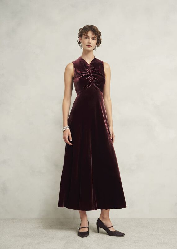 Isleworth Velvet Dress With Silk