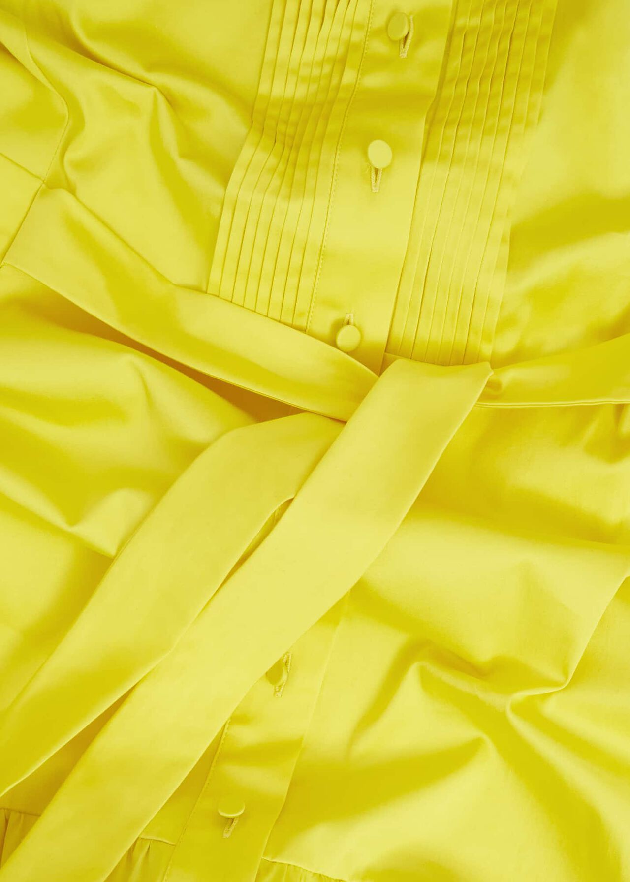 Carsington Cotton Shirt Dress, Sun Yellow, hi-res