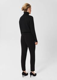 Petite Alva Tapered Trousers, Black, hi-res