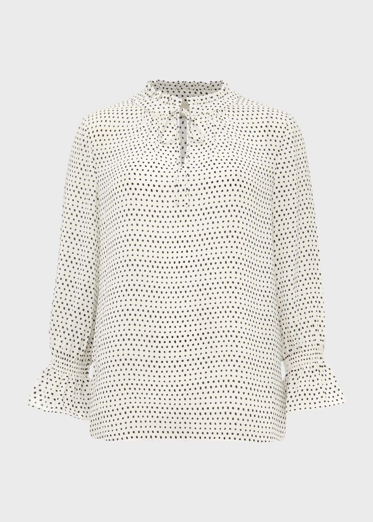 Blaire Spot Blouse, Ivory Navy, hi-res