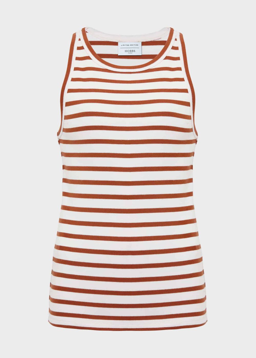 Cecil Cotton Vest, White Toffee, hi-res