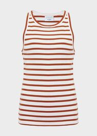 Cecil Cotton Vest, White Toffee, hi-res