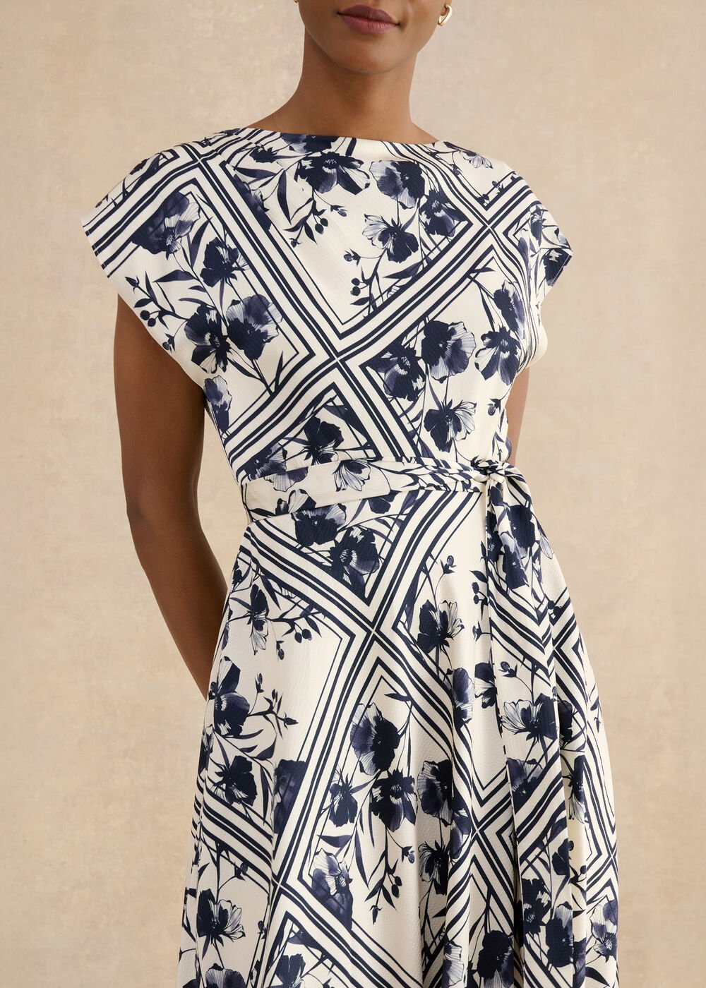 Latimer Dress, Cream Midnight, hi-res