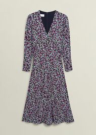 Petite Flo Jersey Dress, Pink Multi, hi-res