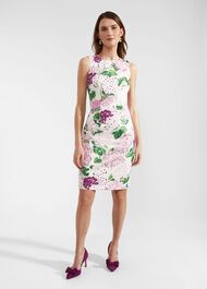 Fiona Floral Dress, Ivory Multi, hi-res