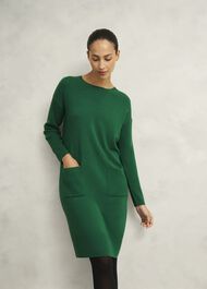 Devora Knitted Dress With Cashmere, Verdent Green, hi-res