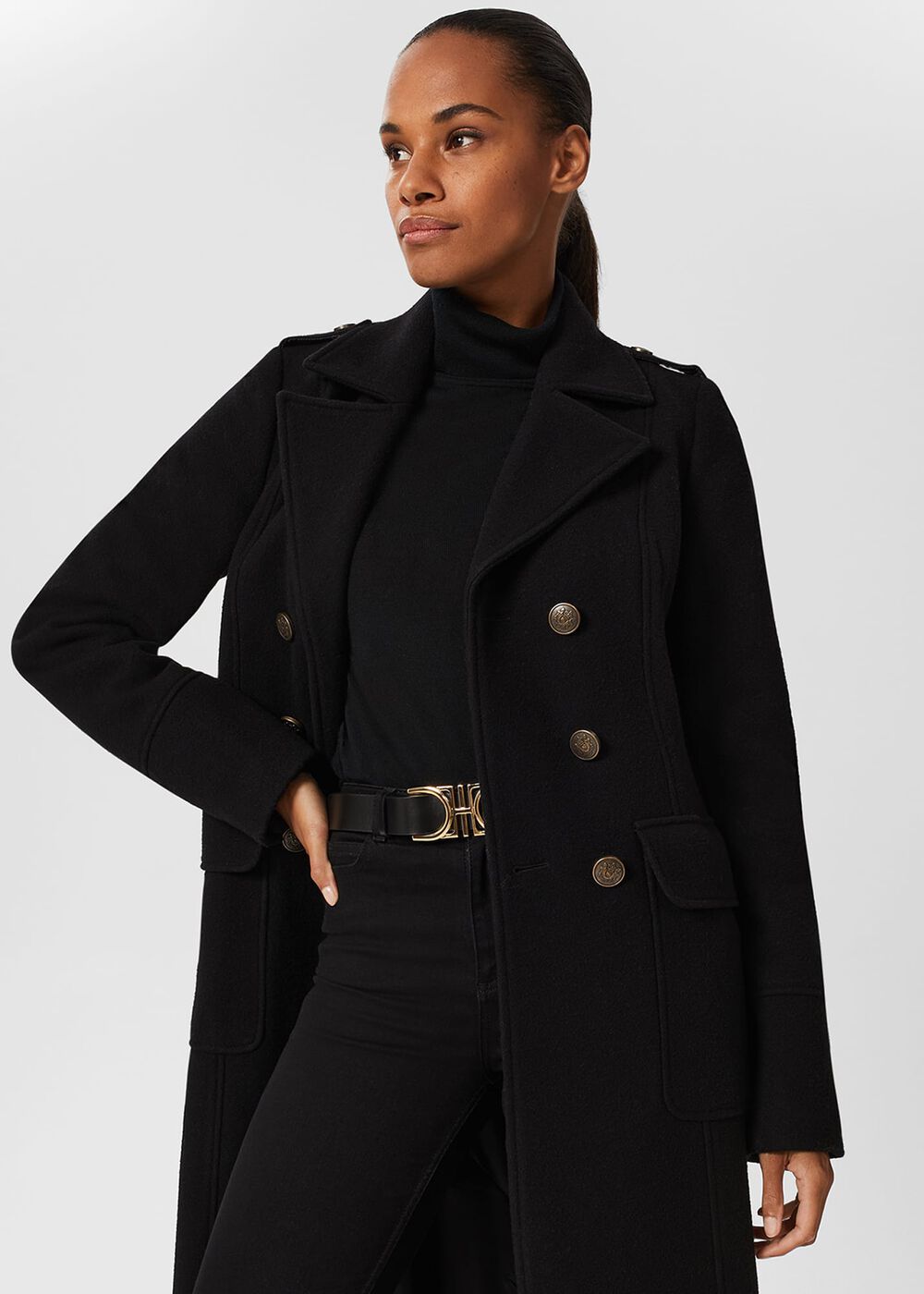 Nell Coat, Black, hi-res