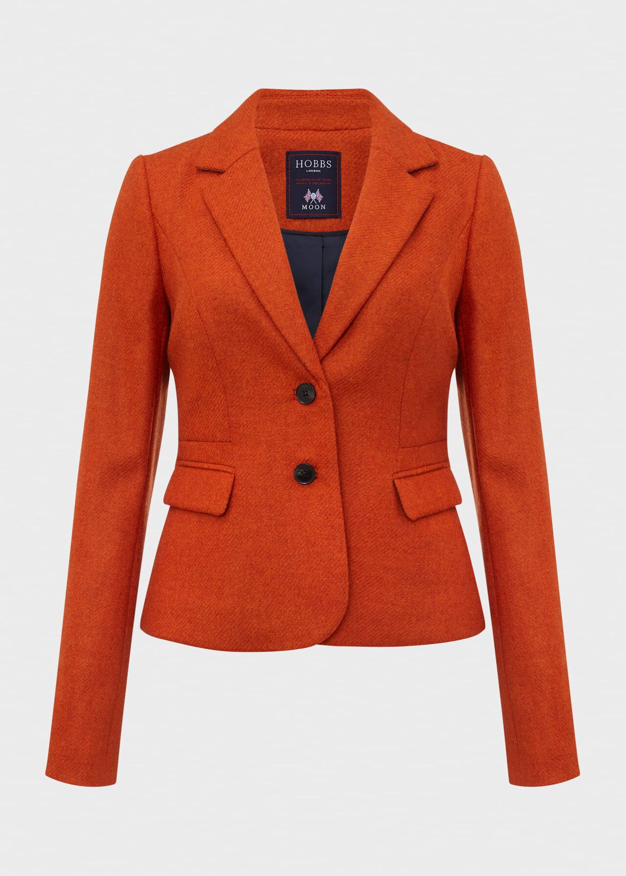 Petite Hackness Wool Jacket, Orange, hi-res
