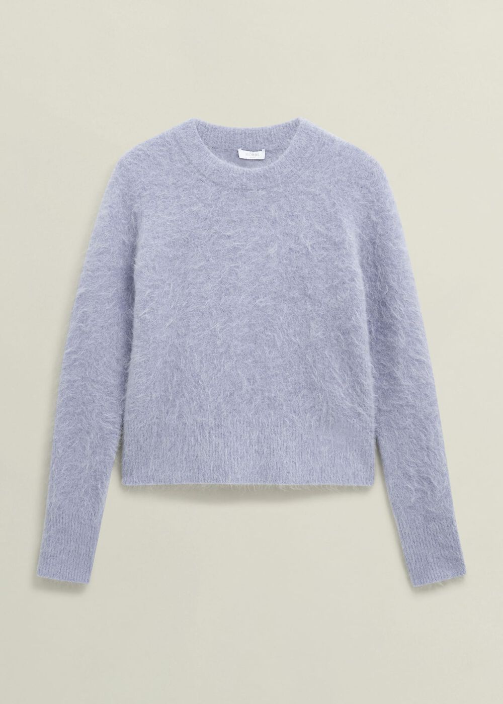 Felicity Alpaca Blend Fluffy Brushed Jumper, Pale Blue Marl, hi-res