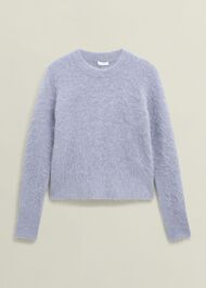 Felicity Alpaca Blend Fluffy Brushed Jumper, Pale Blue Marl, hi-res